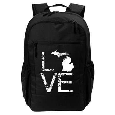 Michigan Love Mi State Home Pride Map Distressed Backpack