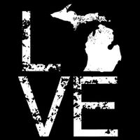 Michigan Love Mi State Home Pride Map Distressed Short Acrylic Beanie