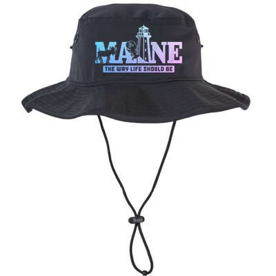 Maine Lighthouse Moose Lobster Pride Vintage Souvenir Bucket Hat