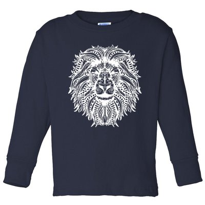 Mandala Lion Toddler Long Sleeve Shirt