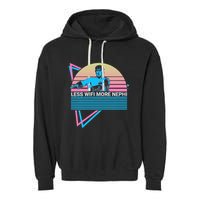 Mormon Lds Missionary Less Wifi More Nephi Garment-Dyed Fleece Hoodie
