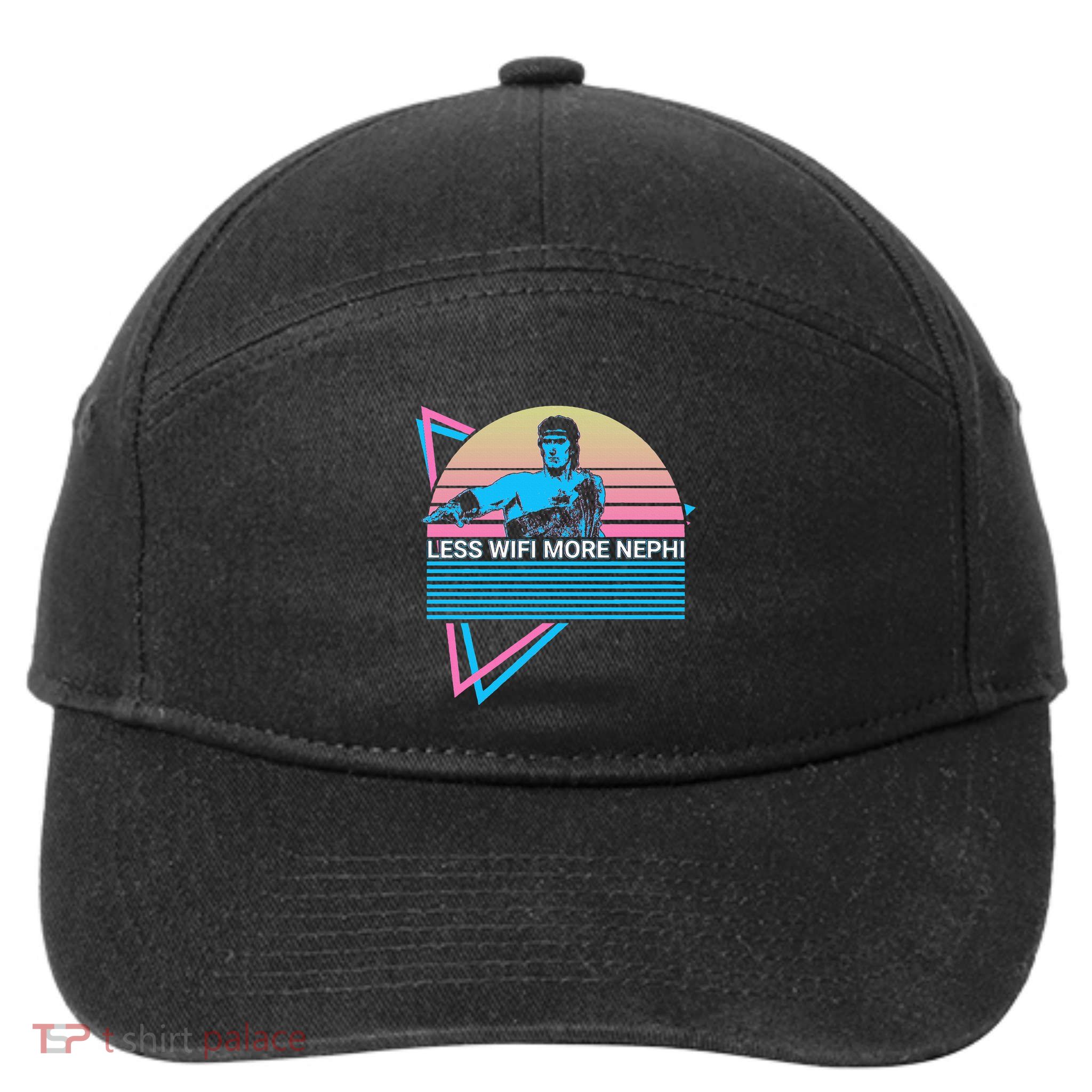 Mormon Lds Missionary Less Wifi More Nephi 7-Panel Snapback Hat