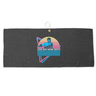 Mormon Lds Missionary Less Wifi More Nephi Large Microfiber Waffle Golf Towel