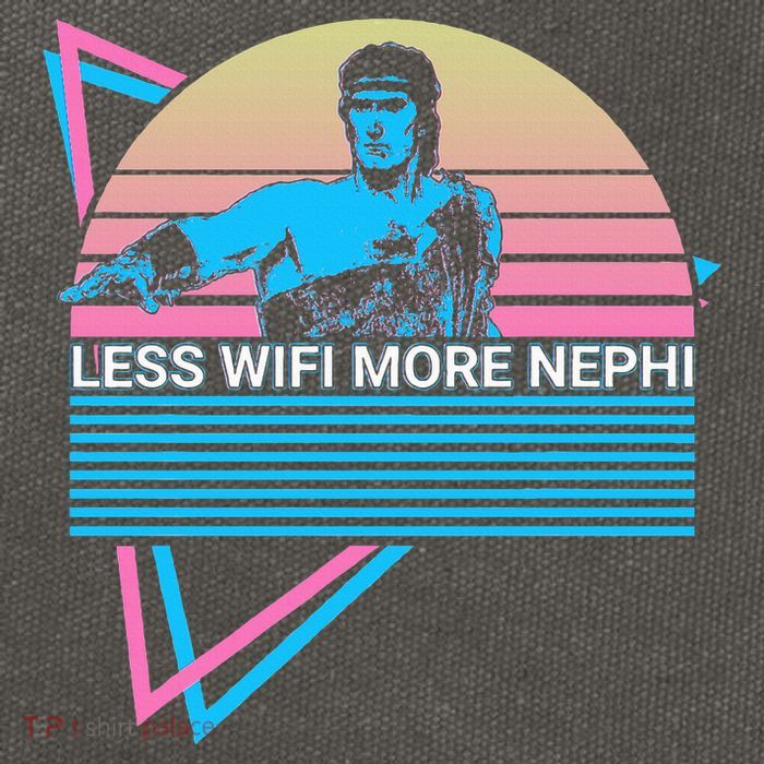 Mormon Lds Missionary Less Wifi More Nephi Cotton Canvas Backpack
