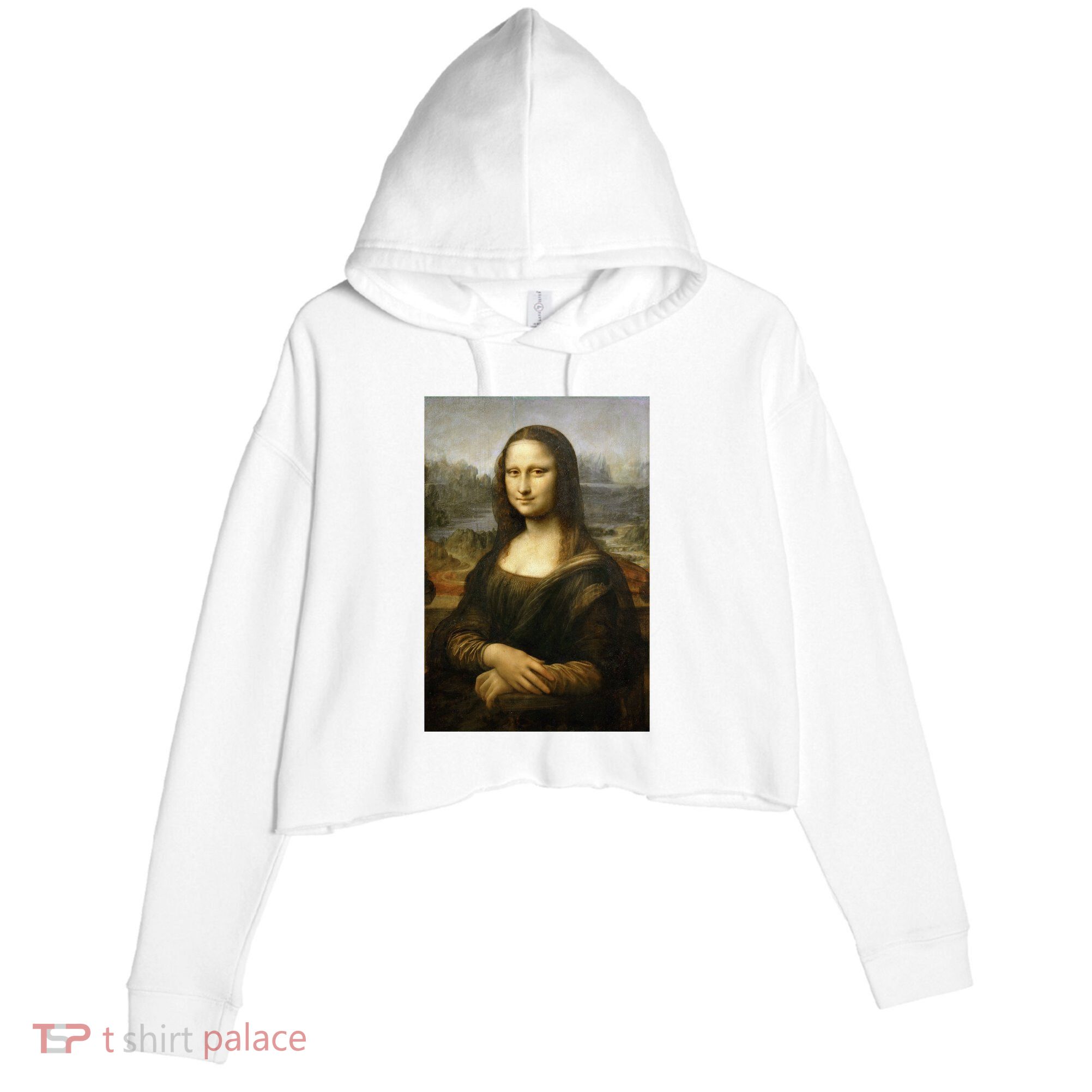 Mona Lisa Crop Fleece Hoodie