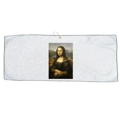 Mona Lisa Large Microfiber Waffle Golf Towel
