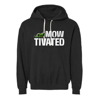 Mowtivated Lawn Mower Landscaping Gardener Garment-Dyed Fleece Hoodie