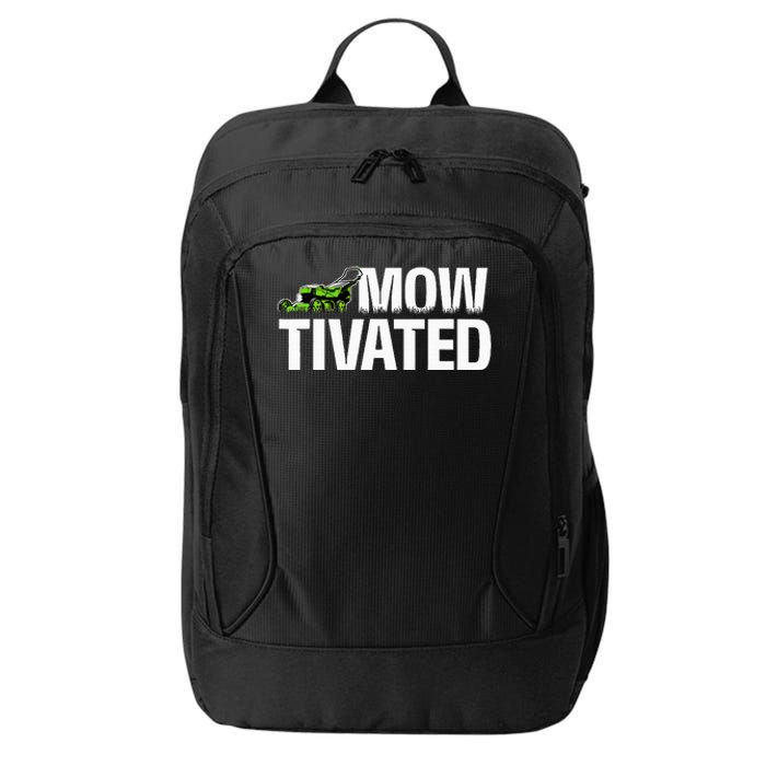 Mowtivated Lawn Mower Landscaping Gardener City Backpack