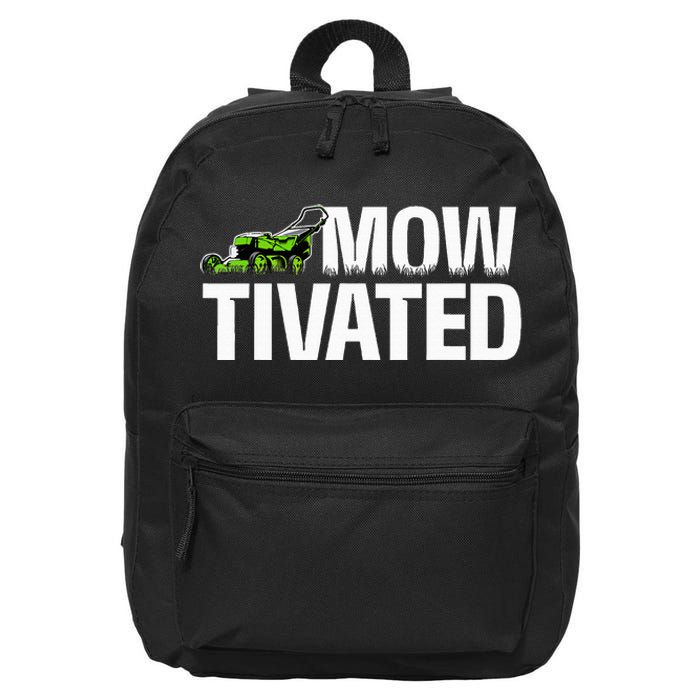 Mowtivated Lawn Mower Landscaping Gardener 16 in Basic Backpack