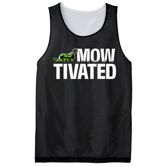 Mowtivated Lawn Mower Landscaping Gardener Mesh Reversible Basketball Jersey Tank