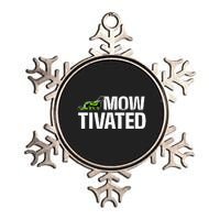 Mowtivated Lawn Mower Landscaping Gardener Metallic Star Ornament