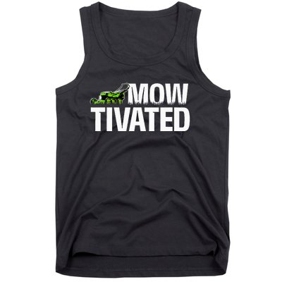 Mowtivated Lawn Mower Landscaping Gardener Tank Top