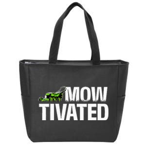 Mowtivated Lawn Mower Landscaping Gardener Zip Tote Bag