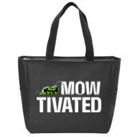 Mowtivated Lawn Mower Landscaping Gardener Zip Tote Bag