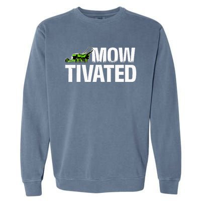 Mowtivated Lawn Mower Landscaping Gardener Garment-Dyed Sweatshirt