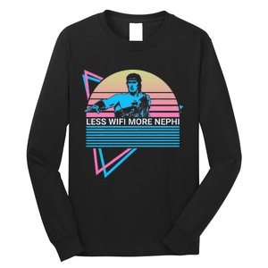 Mormon Lds Missionary Less Wifi More Nephi Long Sleeve Shirt