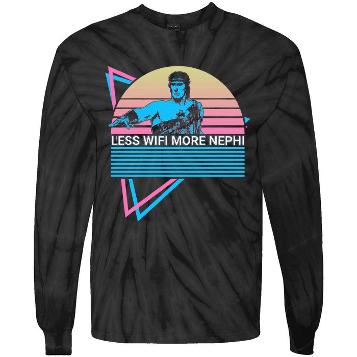 Mormon Lds Missionary Less Wifi More Nephi Tie-Dye Long Sleeve Shirt