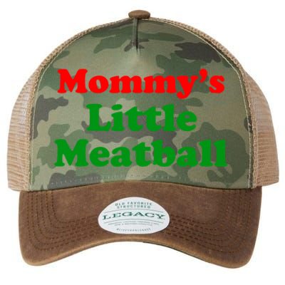 Mommys Little Meatball Funny Italian Joke Legacy Tie Dye Trucker Hat