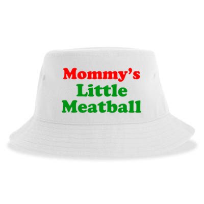 Mommys Little Meatball Funny Italian Joke Sustainable Bucket Hat