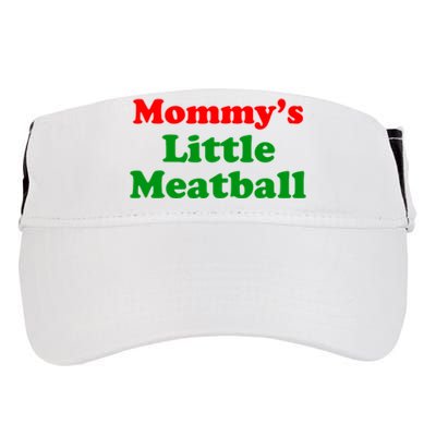 Mommys Little Meatball Funny Italian Joke Adult Drive Performance Visor