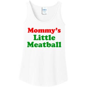 Mommys Little Meatball Funny Italian Joke Ladies Essential Tank