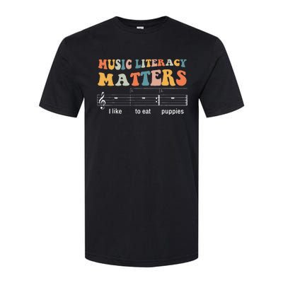 Music Literacy Matters I Like To Eat Puppies Softstyle CVC T-Shirt