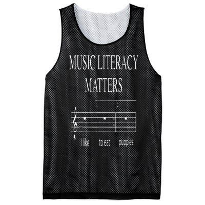 Music Literacy Matters Funny Joke Read Repeat Music Teachers Mesh Reversible Basketball Jersey Tank