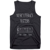 Music Literacy Matters Funny Joke Read Repeat Music Teachers Tank Top