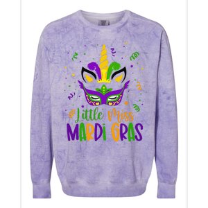 Mardigras Little Miss Mardi Gras Colorblast Crewneck Sweatshirt