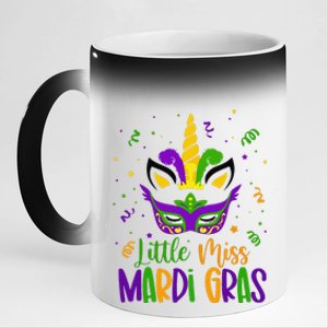 Mardigras Little Miss Mardi Gras 11oz Black Color Changing Mug