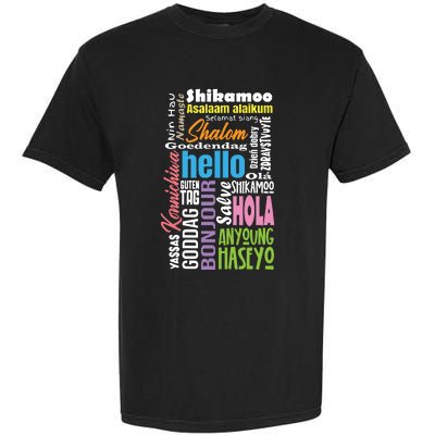 Multiple Language Multilingual Linguist Linguistics Polyglot Garment-Dyed Heavyweight T-Shirt