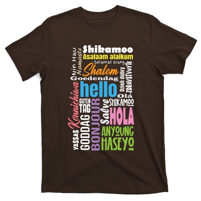 Multiple Language Multilingual Linguist Linguistics Polyglot T-Shirt