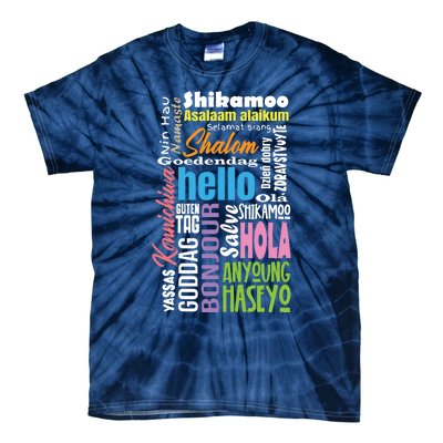 Multiple Language Multilingual Linguist Linguistics Polyglot Tie-Dye T-Shirt