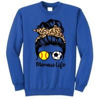 Memaw Life Messy Bun Hair Soccer Softball Memaw Gift Sweatshirt