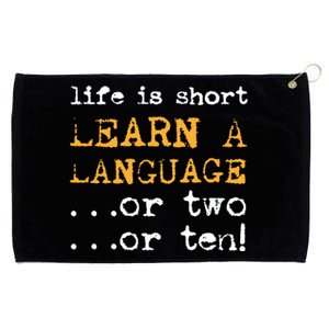 Multiple Language Multilingual Linguist Linguistics Polyglot Grommeted Golf Towel