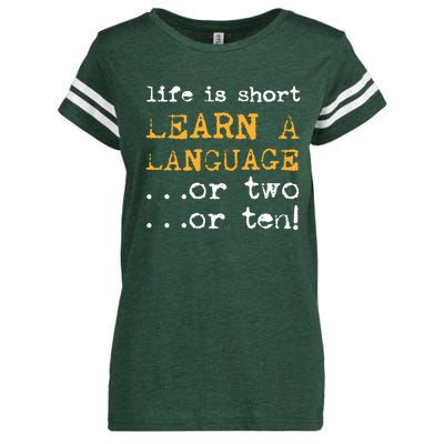 Multiple Language Multilingual Linguist Linguistics Polyglot Enza Ladies Jersey Football T-Shirt