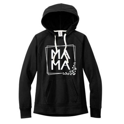 Mama , Leopard Mom Mother's Day Women's Fleece Hoodie