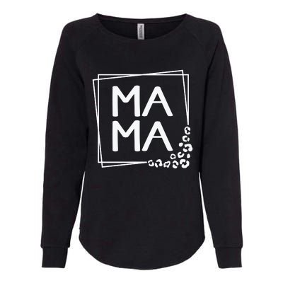 Mama , Leopard Mom Mother's Day Womens California Wash Sweatshirt