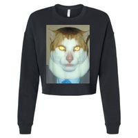 Monday Left Me Broken Cat Cropped Pullover Crew