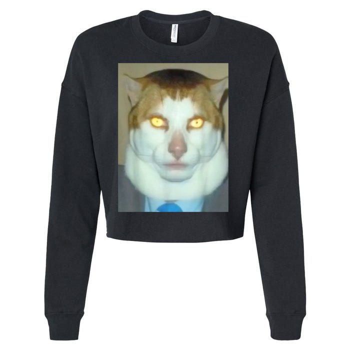 Monday Left Me Broken Cat Cropped Pullover Crew