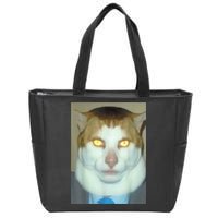 Monday Left Me Broken Cat Zip Tote Bag