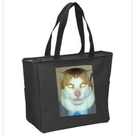 Monday Left Me Broken Cat Zip Tote Bag