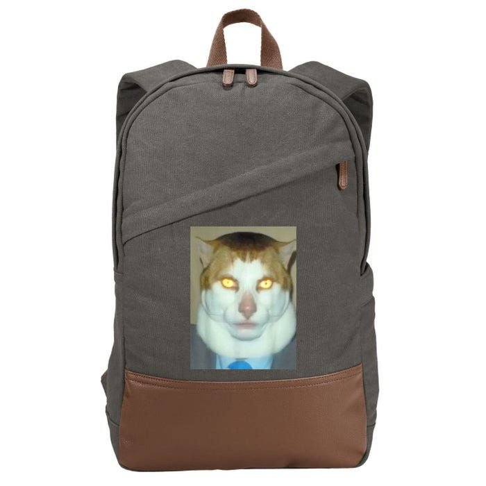 Monday Left Me Broken Cat Cotton Canvas Backpack