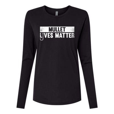 Mullet Lives Matter Funny Fishing Gift Idea Cool Gift Womens Cotton Relaxed Long Sleeve T-Shirt