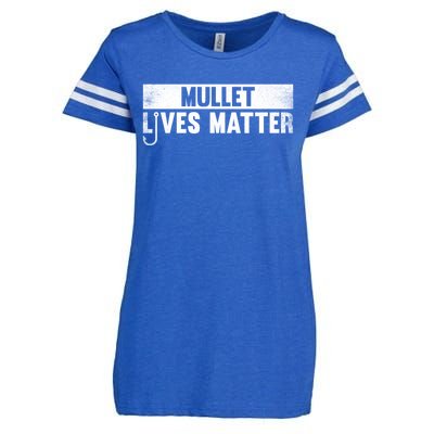 Mullet Lives Matter Funny Fishing Gift Idea Cool Gift Enza Ladies Jersey Football T-Shirt