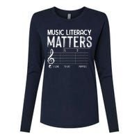 Music Literacy Matters I Like To Eat Puppies Funny Design Womens Cotton Relaxed Long Sleeve T-Shirt