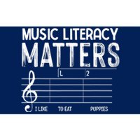 Music Literacy Matters I Like To Eat Puppies Funny Design Bumper Sticker