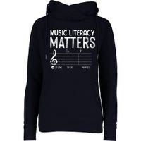 Music Literacy Matters I Like To Eat Puppies Funny Design Womens Funnel Neck Pullover Hood