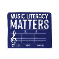 Music Literacy Matters I Like To Eat Puppies Funny Design Mousepad