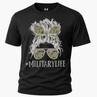 Military Life Messy Bun Wife Performance Shirt